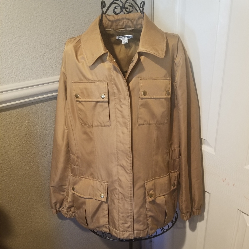 Pendleton Light Weight Wind Breaker Like Light Weight Lined Jacket Size Large